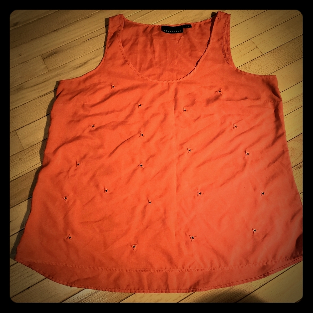 Burnt orange flowy top